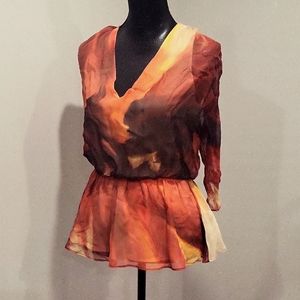 Like New Ladies silk top sz M